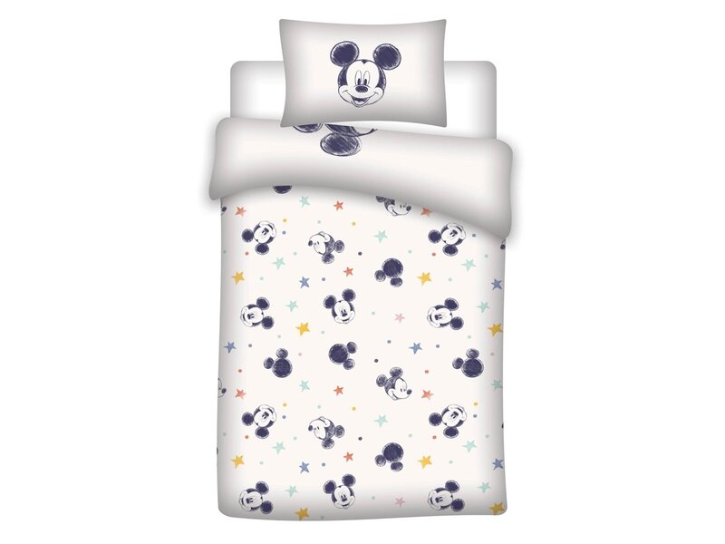 Disney Mickey Mouse Disney Mickey Mouse Baby dekbedovertrek - 100 x 140 cm - 40 x 60 cm - Katoen