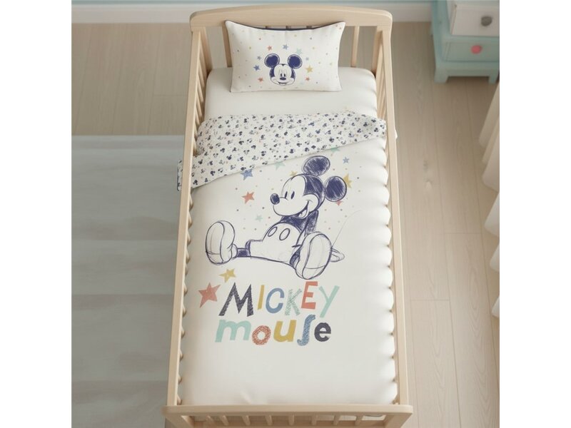 Disney Mickey Mouse Disney Mickey Mouse Baby dekbedovertrek - 100 x 140 cm - 40 x 60 cm - Katoen
