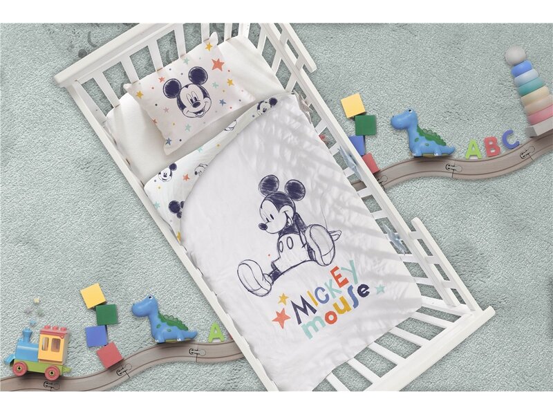 Disney Mickey Mouse Disney Mickey Mouse Baby dekbedovertrek - 100 x 140 cm - 40 x 60 cm - Katoen