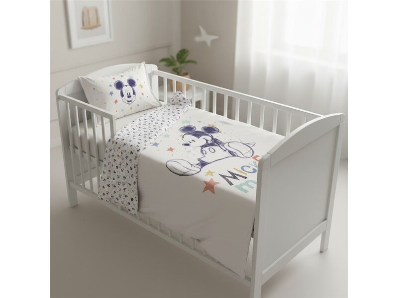 Disney Mickey Mouse Disney Mickey Mouse Baby dekbedovertrek - 100 x 140 cm - 40 x 60 cm - Katoen