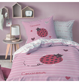 Matt & Rose Dekbedovertrek Coccicoeur - Eenpersoons - 140 x 200 + 63 x 63 cm - Katoen