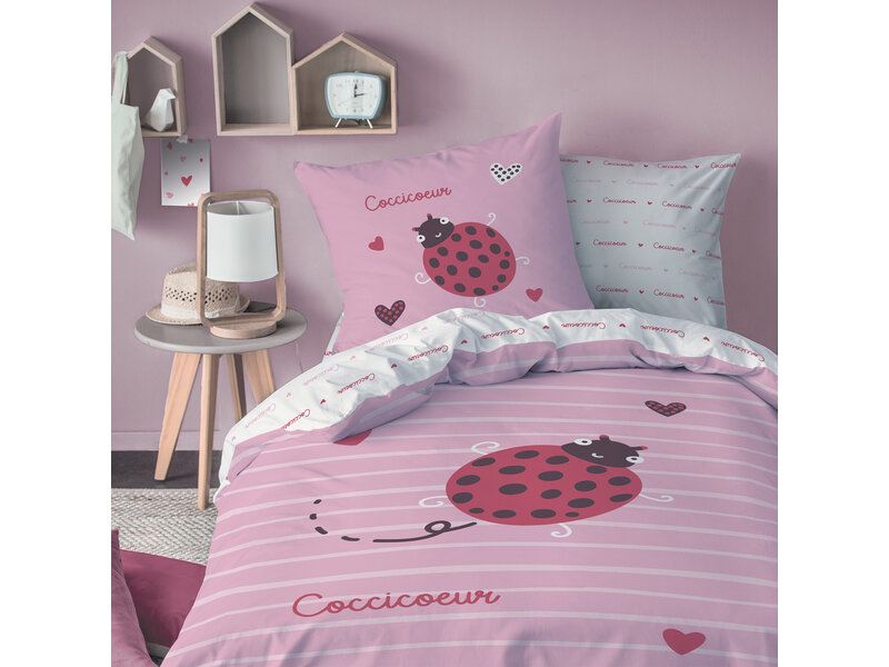 Matt & Rose Housse de couette Coccicoeur - 1 personne - 140 x 200 + 63 x 63 cm - Coton