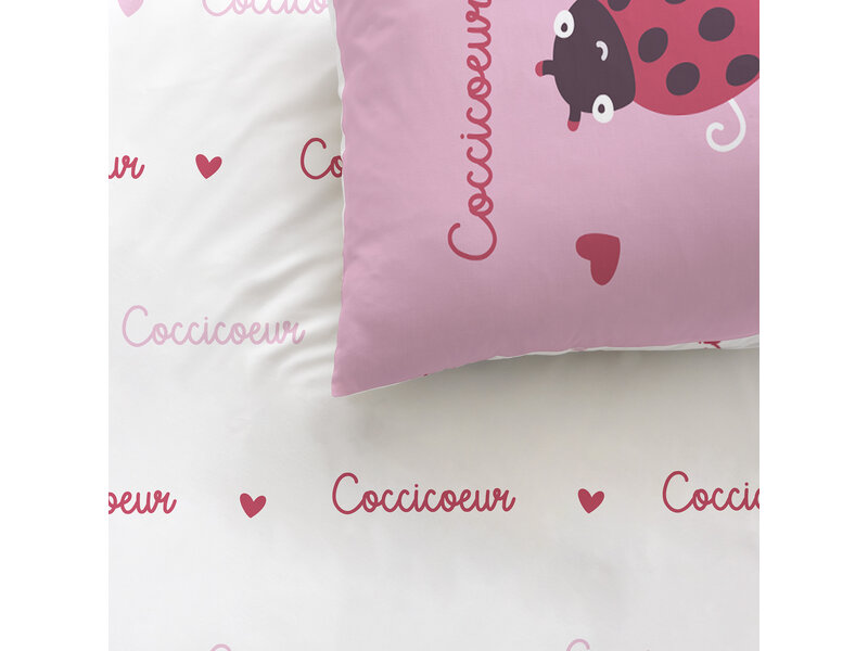 Matt & Rose Dekbedovertrek Coccicoeur - Eenpersoons - 140 x 200 + 63 x 63 cm - Katoen