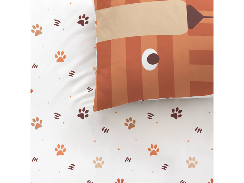 Matt & Rose Dekbedovertrek Le Tigre - Eenpersoons - 140 x 200 + 63 x 63 cm - Katoen
