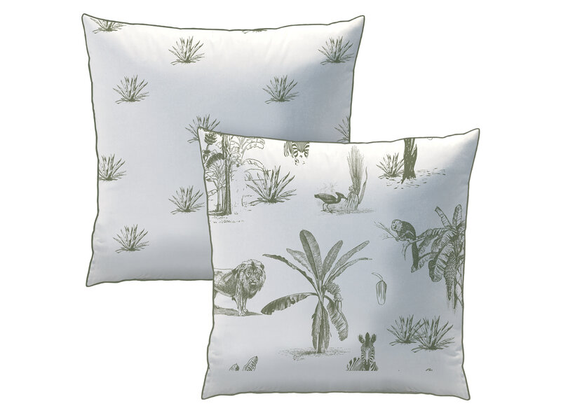Matt & Rose Dekbedovertrek Safari - Lits Jumeaux - 240 x 220 cm + (2x) 65 x 65 cm - Katoen