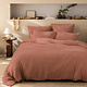Dekbedovertrek Terracotta 200 x 200 + (2x)65 x 65 Mousseline Katoen