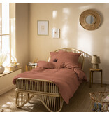 Matt & Rose Housse de couette - Terracotta - 140 x 200 + 63 x 63 cm - Mousseline de coton