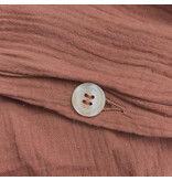 Matt & Rose Duvet Cover - Terracotta - 140 x 200 + 63 x 63 cm - Cotton Muslin