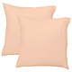 Set of Pink Pillowcases (2) 65x65 Cotton Muslin