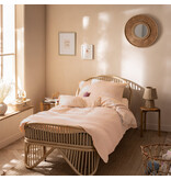 Matt & Rose Housse de couette rose - 140 x 200 + 65 x 65 cm - Mousseline de coton