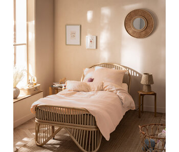 Matt & Rose Dekbedovertrek Roze 140 x 200 + 65 x 65 Mousseline Katoen
