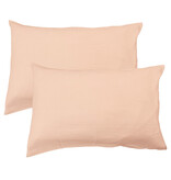 Matt & Rose Lot de 2 taies d'oreiller roses (50 x 70 cm) en mousseline de coton