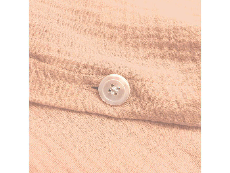 Matt & Rose Housse de couette - Format hôtel - Rose - 260 x 240 + (2x) 65 x 65 cm - Mousseline de coton