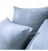Matt & Rose Kissenbezug-Set – Bleu Horizon – (2x) 50 x 70 cm – Blau – Baumwollmusselin