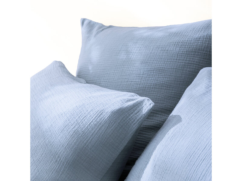 Matt & Rose Set of Pillowcases - Bleu Horizon - (2x) 50 x 70 cm - Blue - Cotton Muslin