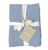 Matt & Rose Set of Blue Horizon Pillowcases - (2x) 65 x 65 cm - Blue - Cotton Muslin