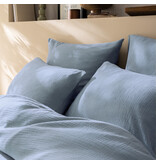 Matt & Rose Lot de 2 taies d'oreiller Blue Horizon - 65 x 65 cm - Bleu - Mousseline de coton