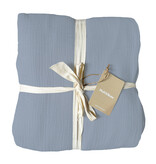 Matt & Rose Dekbedovertrek - Hotelmaat - Blue Horizon - 260 x 240 + (2x)65 x 65 cm - Blauw - Mousseline Katoen
