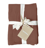 Matt & Rose Set Kussenslopen - Chocolat - (2x) 50 x 70 cm - Bruin - Mousseline Katoen