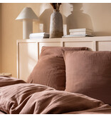 Matt & Rose Set Kussenslopen - Chocolat - (2x) 65 x 65 cm - Bruin - Mousseline Katoen