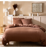 Matt & Rose Housse de couette - Format hôtel - Chocolat - 260 x 240 + (2x) 65 x 65 cm - Marron - Mousseline de coton