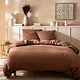 Duvet Cover Chocolat 240 x 220 + (2x) 65 x 65 Cotton Muslin