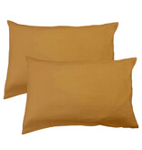 Matt & Rose Set of Pillowcases - Caramel - (2x) 50 x 70 cm - Brown - Cotton Muslin