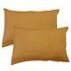 Set Kussenslopen Caramel (2) 50 x 70 Mousseline Katoen