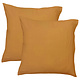Set of Caramel Pillowcases (2) 65x65 Cotton Muslin