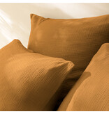 Matt & Rose Dekbedovertrek - Lits Jumeaux - Caramel - 240 x 220 + (2x)65 x 65 cm - Mousseline Katoen