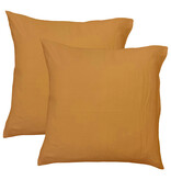 Matt & Rose Dekbedovertrek - Caramel - 140 x 200 + 65 x 65 cm - Bruin - Mousseline Katoen