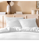 Matt & Rose Lot de 2 taies d'oreiller blanches (50 x 70 cm) en mousseline de coton