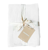 Matt & Rose Set weiße Kissenbezüge (2 Stück) 50 x 70 cm – Baumwollmusselin