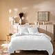 Duvet Cover White 260 x 240 + (2x) 65 x 65 Cotton Muslin