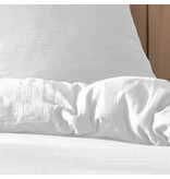 Matt & Rose Dekbedovertrek - Hotelmaat - Wit - 260 x 240 + (2x)65 x 65 cm - Mousseline Katoen