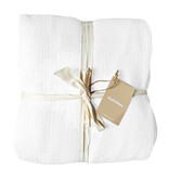 Matt & Rose Housse de couette - Taille King - Blanche - 240 x 220 + (2x) 65 x 65 cm - Mousseline de coton