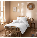 Matt & Rose Dekbedovertrek - Wit - 140 x 200 + 65 x 65cm - Mousseline Katoen