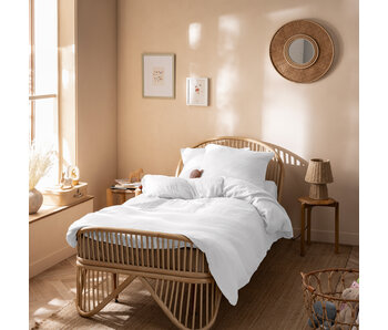 Matt & Rose Duvet Cover White 140 x 200 + 65 x 65 Cotton Muslin