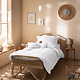 Duvet Cover White 140 x 200 + 65 x 65 Cotton Muslin