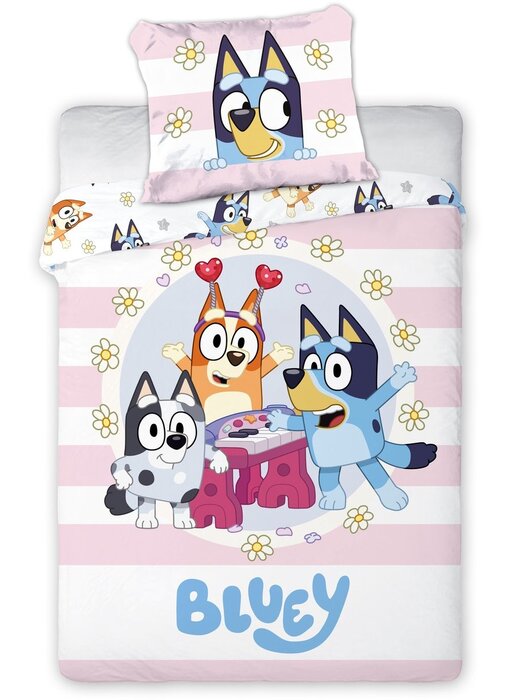 Bluey Housse de couette bébé/enfant 100 x 135 cm en coton