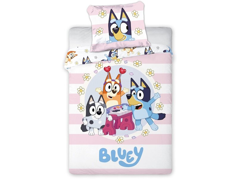 Bluey BABY / Peuter Dekbedovertrek - 100 x 135 cm / 40 x 60 cm - Katoen