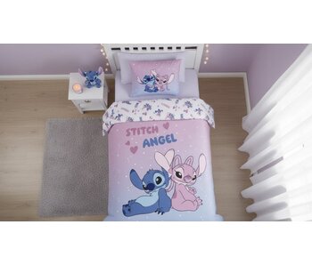 Disney Lilo & Stitch Bettbezug 140 x 200 + 65 x 65 cm aus Baumwollmischgewebe