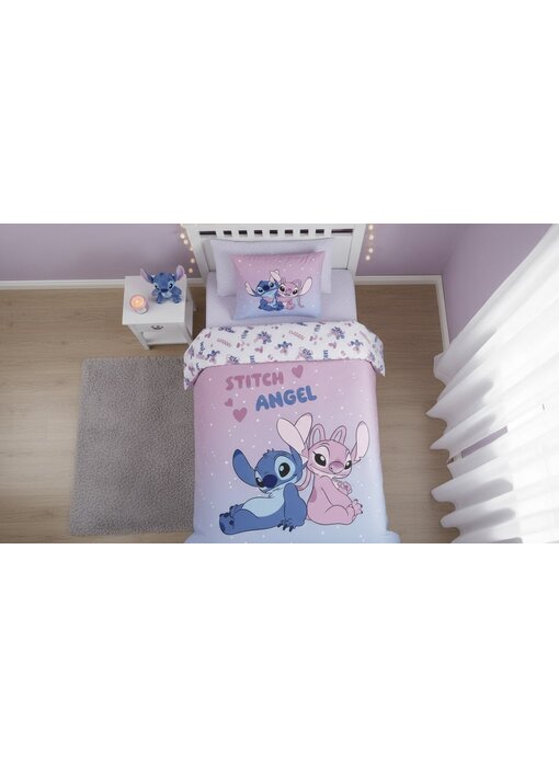Disney Lilo & Stitch Bettbezug 140 x 200 + 65 x 65 cm aus Baumwollmischgewebe