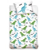 Carbotex Baby-Bettbezug – Dino Roar – 100 x 135 + 40 x 60 cm – Baumwolle