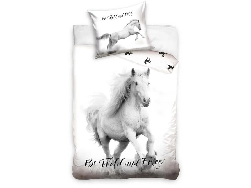 In Home Duvet Cover - Horse - Single - 140 x 200 + 70 x 90 cm - Cotton