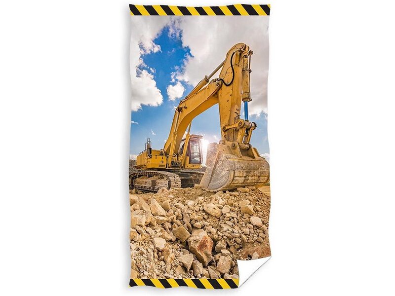 In Home Strandtuch mit Baggermotiv – 70 x 140 cm – Baumwolle