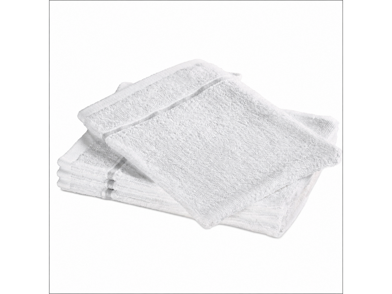 Moodit Gants de toilette Empress - Blancs - Lot de 4 - 23 x 16 cm - 100 % coton