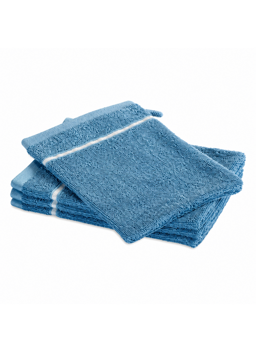 Moodit Empress Stone Blue Washcloths Set (4 pcs.) Cotton