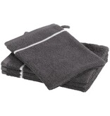 Moodit Empress Washcloths - Dark Grey - set of 4 - 23 x 16 cm - 100% Cotton