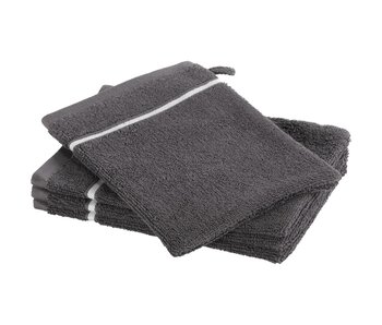Moodit Empress Washcloths Dark Grey set (4 pcs.) Cotton